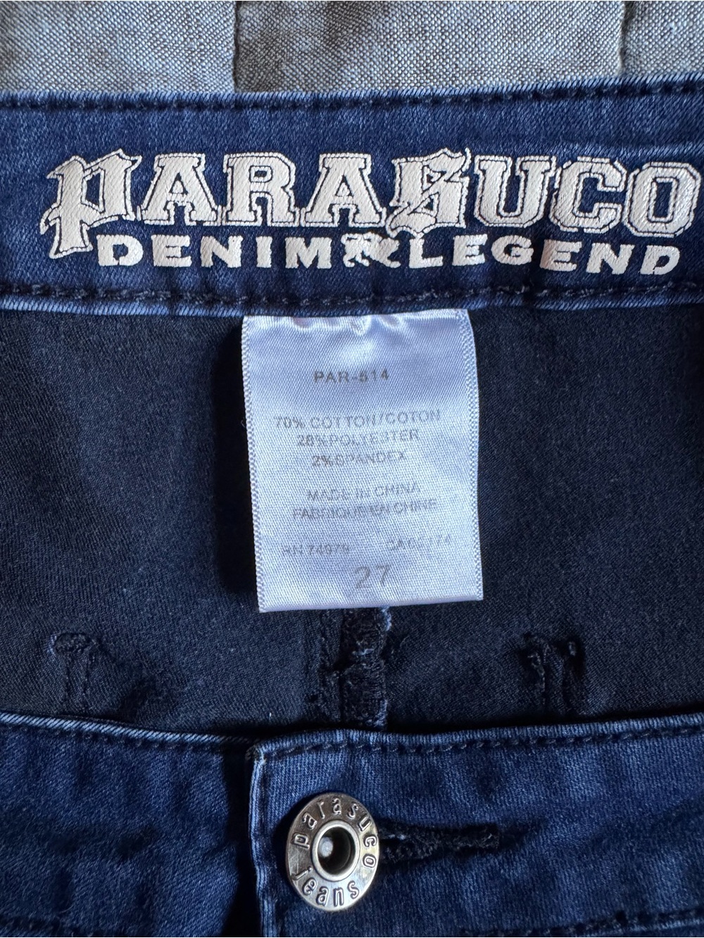 Parasuco dark Navy Blue Slim Denim Jeggins. Size 27